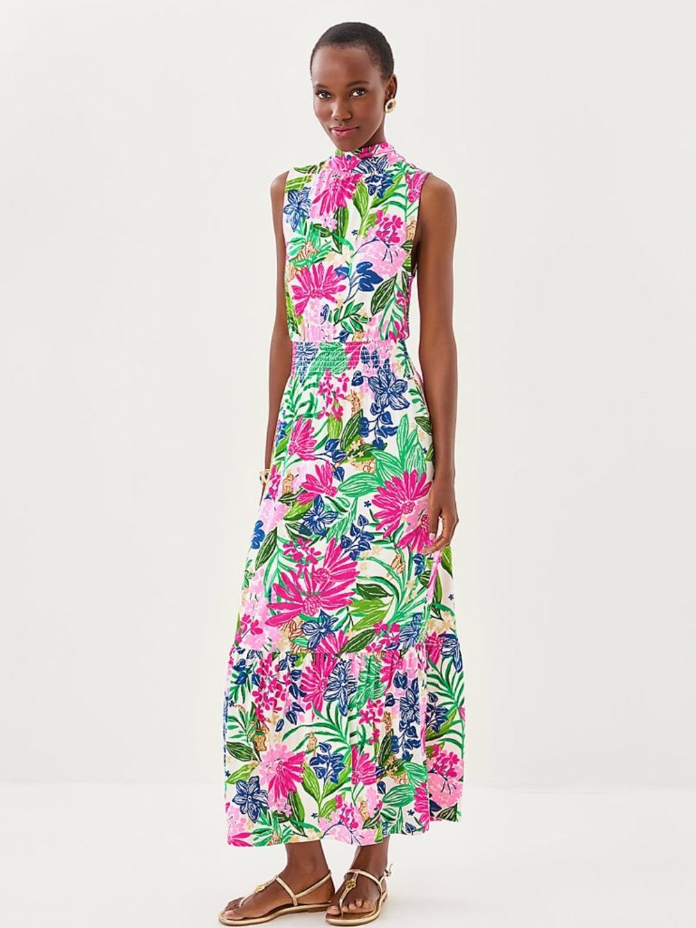 LILLY PULTIZER MARCELA MAXI DRESS, MULTI ENDLESS SUMMERS - Picture 7 of 8